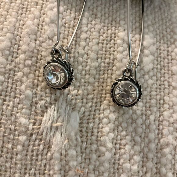 0177-Chico's Silver Drop Earrings - Picture 2 of 4